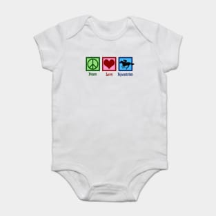 Peace Love Equestrian Baby Bodysuit